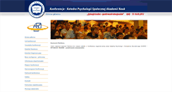 Desktop Screenshot of konferencje.psychologia.swspiz.pl